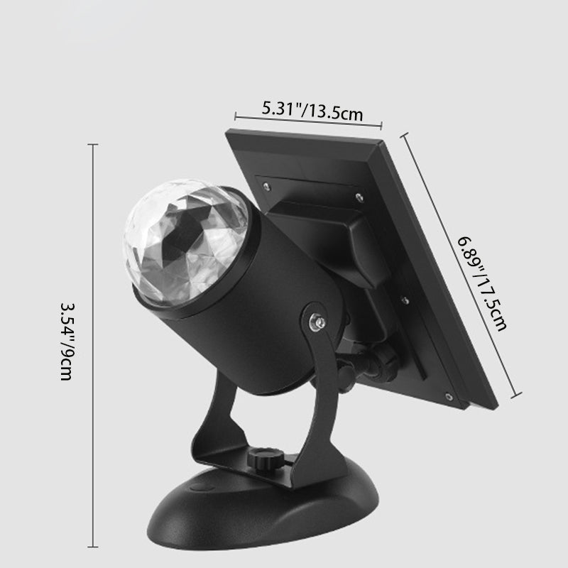 Projecteur mural solaire LED contemporain en aluminium industriel avec projection dynamique d&