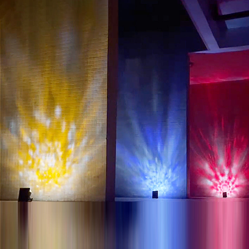 Projecteur mural solaire LED contemporain en aluminium industriel avec projection dynamique d&