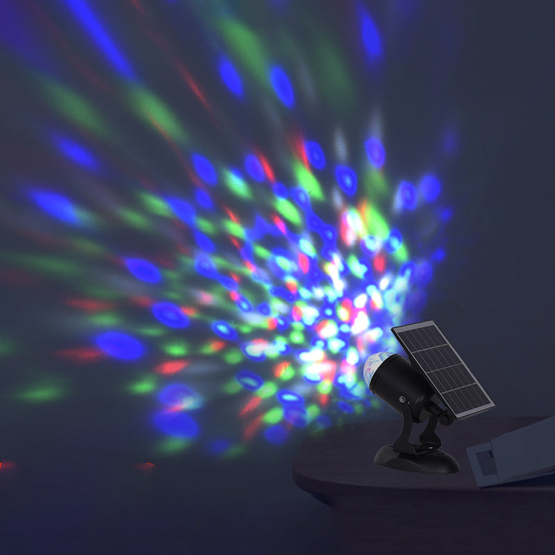 Projecteur mural solaire LED contemporain en aluminium industriel avec projection dynamique d&