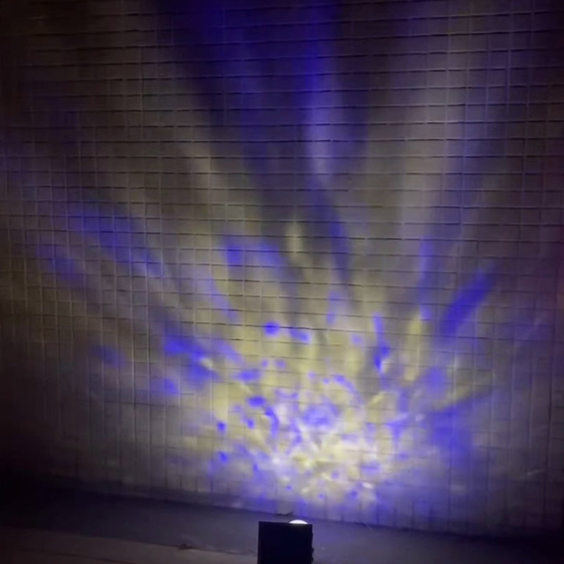Projecteur mural solaire LED contemporain en aluminium industriel avec projection dynamique d&