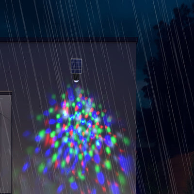 Projecteur mural solaire LED contemporain en aluminium industriel avec projection dynamique d'ondulations d'eau pour jardin 