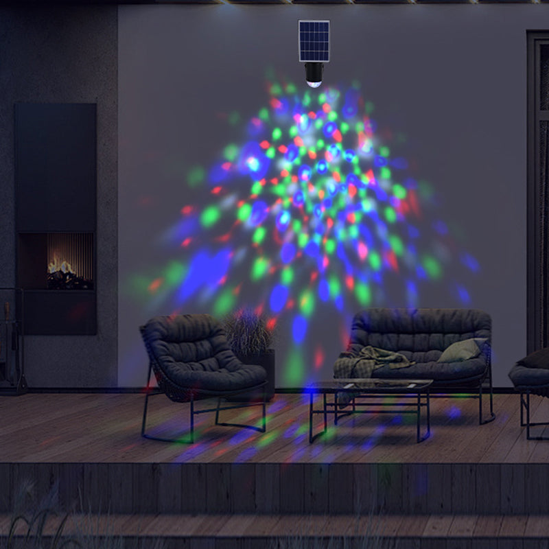 Projecteur mural solaire LED contemporain en aluminium industriel avec projection dynamique d&