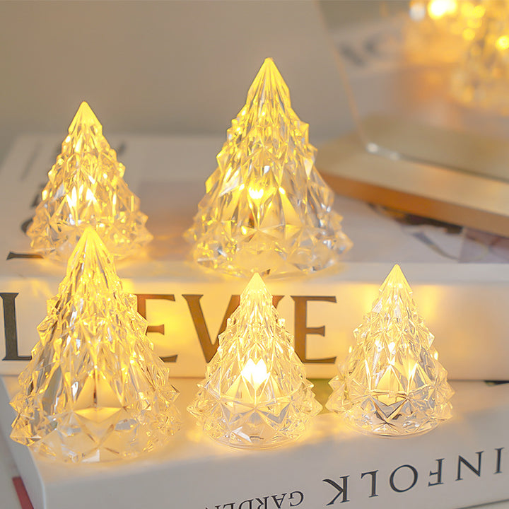 Lampe de table contemporaine créative en plastique LED iceberg lumineux pour chambre à coucher 