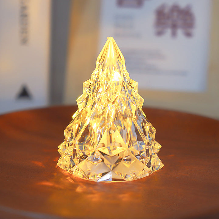 Lampe de table contemporaine créative en plastique LED iceberg lumineux pour chambre à coucher 