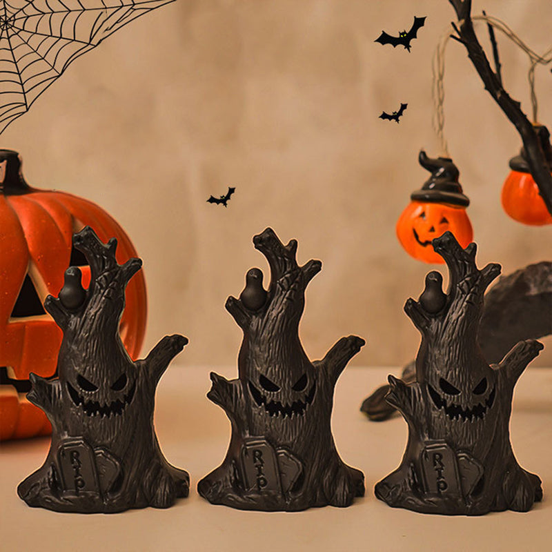 Lampe de table LED en plastique en forme de visage fantôme créatif contemporain pour chambre à coucher 