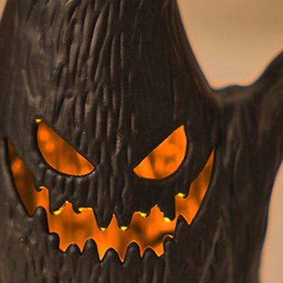 Lampe de table LED en plastique en forme de visage fantôme créatif contemporain pour chambre à coucher 