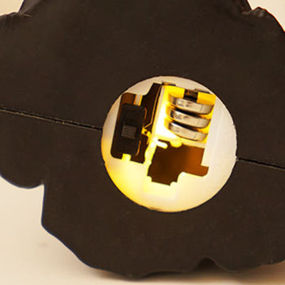 Lampe de table LED en plastique en forme de visage fantôme créatif contemporain pour chambre à coucher 