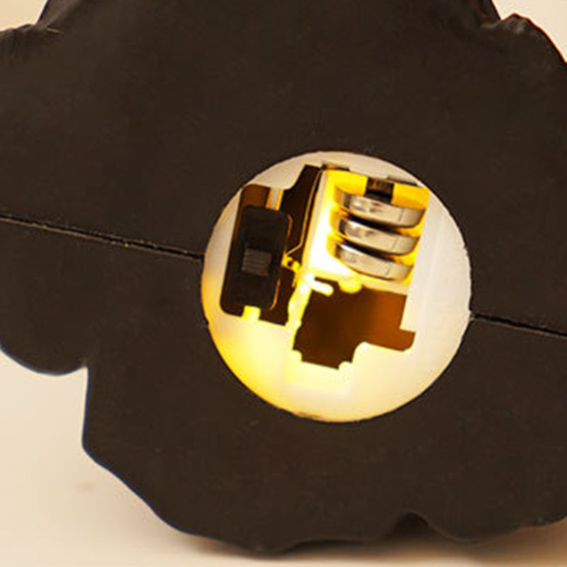 Lampe de table LED en plastique en forme de visage fantôme créatif contemporain pour chambre à coucher 