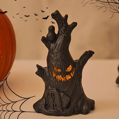 Lampe de table LED en plastique en forme de visage fantôme créatif contemporain pour chambre à coucher 