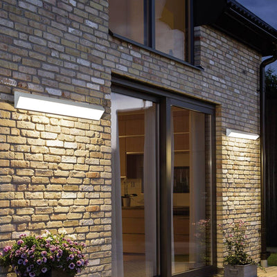 Lámpara de Aplique de Pared Impermeable LED de Aluminio en Línea Larga de Simplicidad Moderna para Patio Exterior 