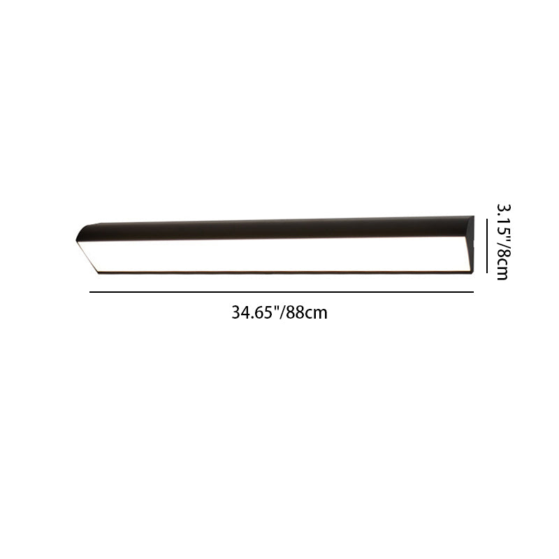 Lámpara de Aplique de Pared Impermeable LED de Aluminio en Línea Larga de Simplicidad Moderna para Patio Exterior 