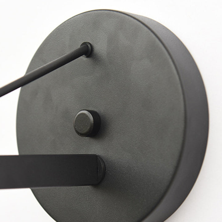 Lámpara de aplique de pared impermeable para exteriores con cono geométrico de hierro nórdico contemporáneo de 1 luz para jardín 