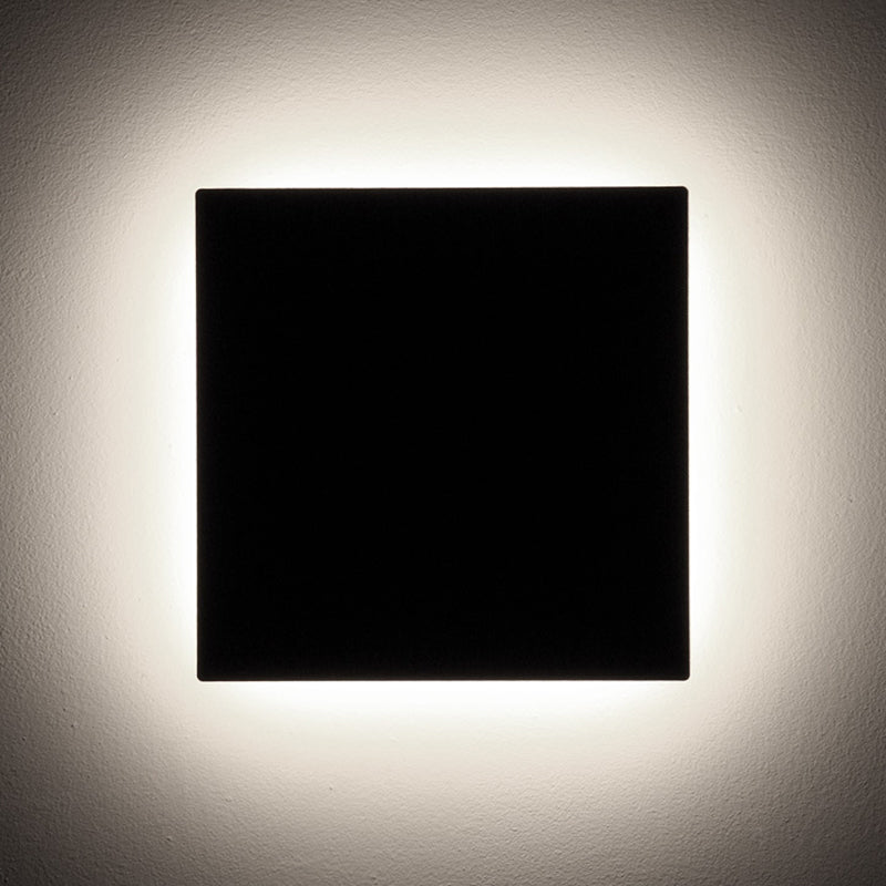 Moderne Minimalistische Geometrische Quadratische Aluminium LED Wasserdichte Außenwandleuchte Für Außenbereich Terrasse 