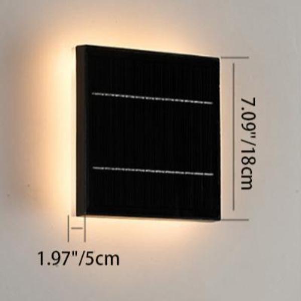Moderne Minimalistische Geometrische Quadratische Aluminium LED Wasserdichte Außenwandleuchte Für Außenbereich Terrasse 