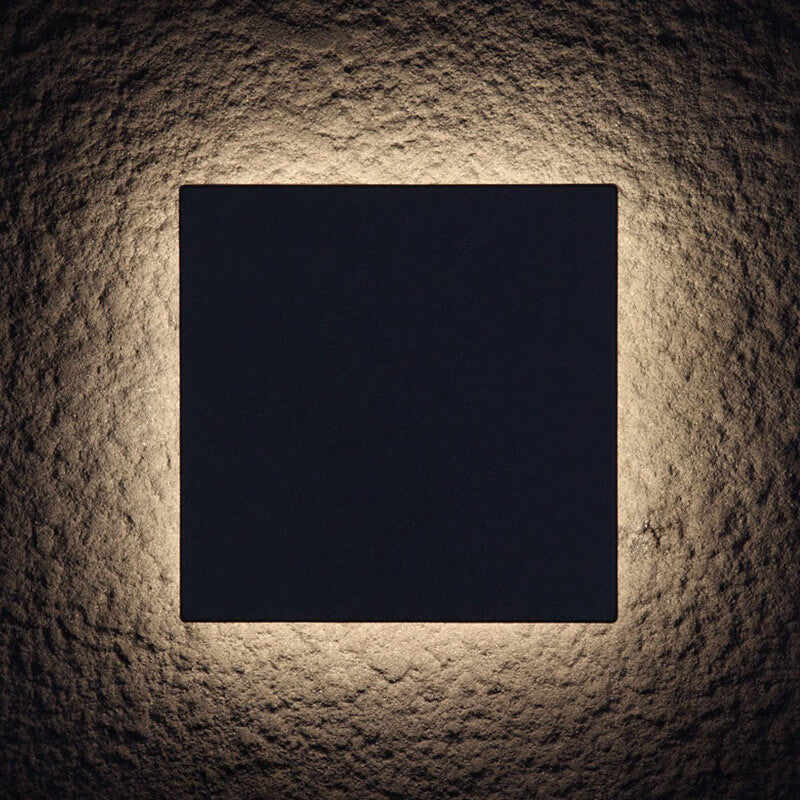 Moderne Minimalistische Geometrische Quadratische Aluminium LED Wasserdichte Außenwandleuchte Für Außenbereich Terrasse 