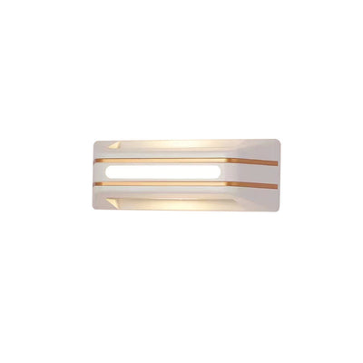 Lámpara Aplique de Pared LED Impermeable Iluminada Hacia Arriba y Hacia Abajo de Aluminio Rectangular Minimalista Moderna Para Patio Exterior 