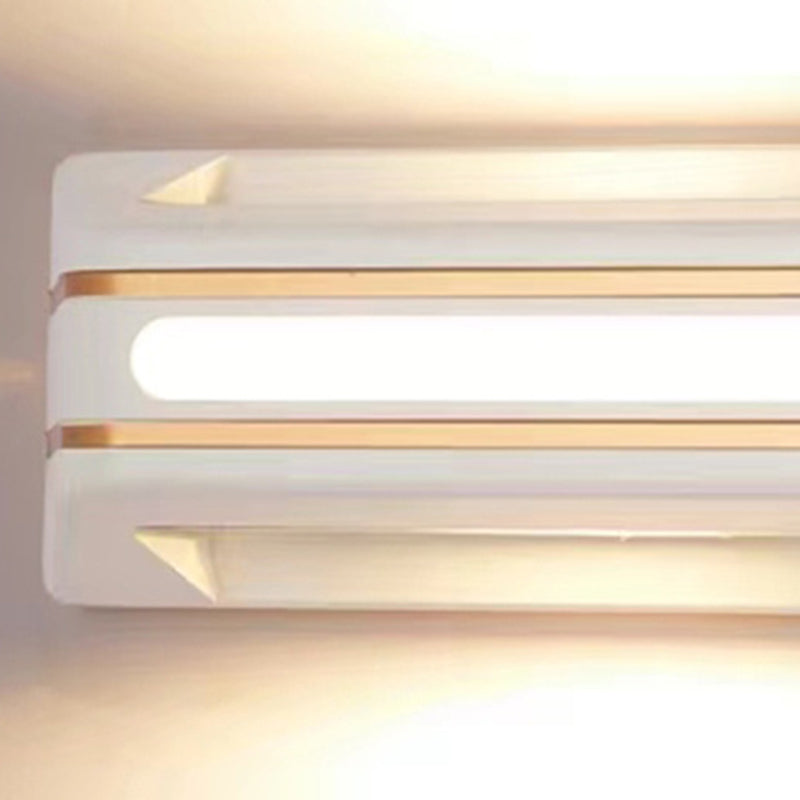 Lámpara Aplique de Pared LED Impermeable Iluminada Hacia Arriba y Hacia Abajo de Aluminio Rectangular Minimalista Moderna Para Patio Exterior 