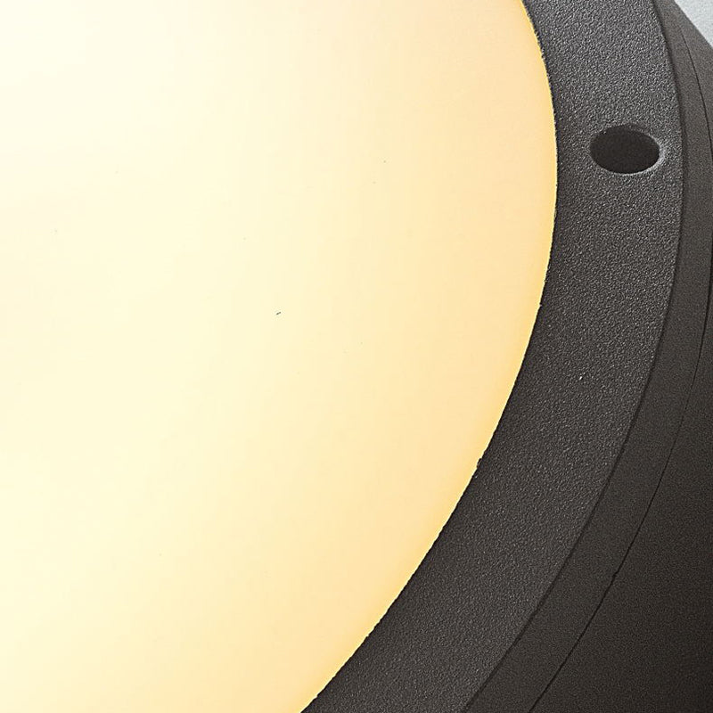 Modern Minimalist Round Aluminum Acrylic LED Waterproof Outdoor Flush Mount Ceiling Light For Garden
