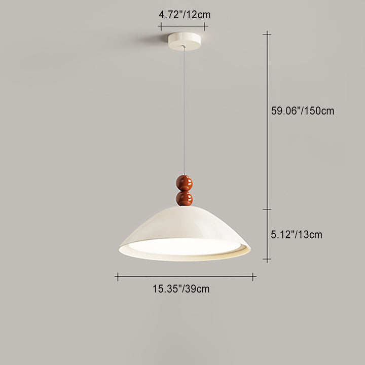 Lustre à LED en acrylique et fer en forme de cône géométrique scandinave contemporain pour salon 