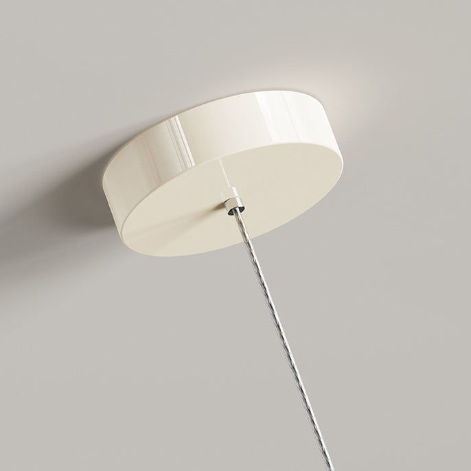 Lustre à LED en acrylique et fer en forme de cône géométrique scandinave contemporain pour salon 