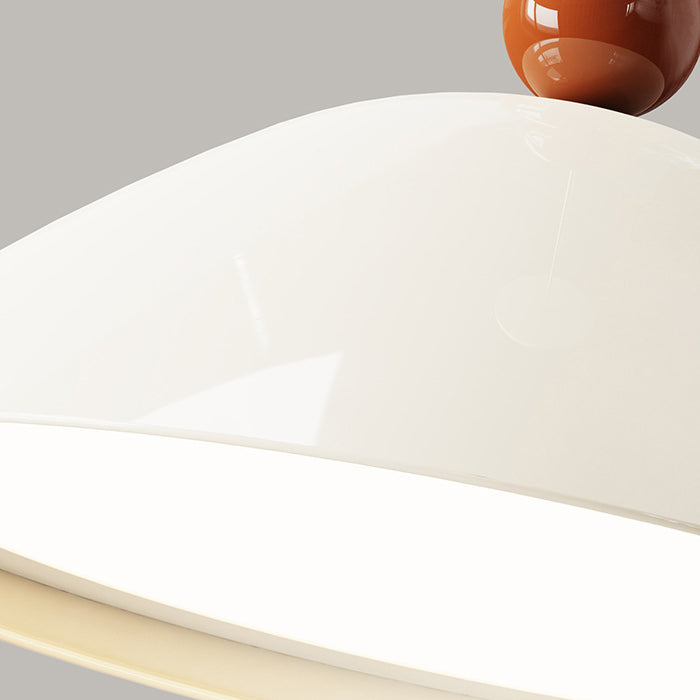 Lustre à LED en acrylique et fer en forme de cône géométrique scandinave contemporain pour salon 