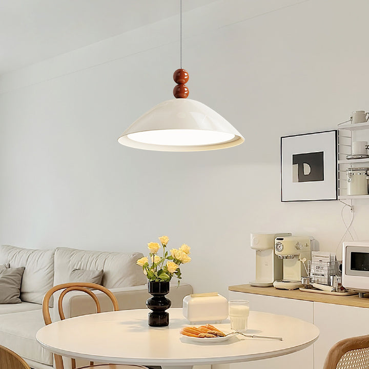 Lustre à LED en acrylique et fer en forme de cône géométrique scandinave contemporain pour salon 