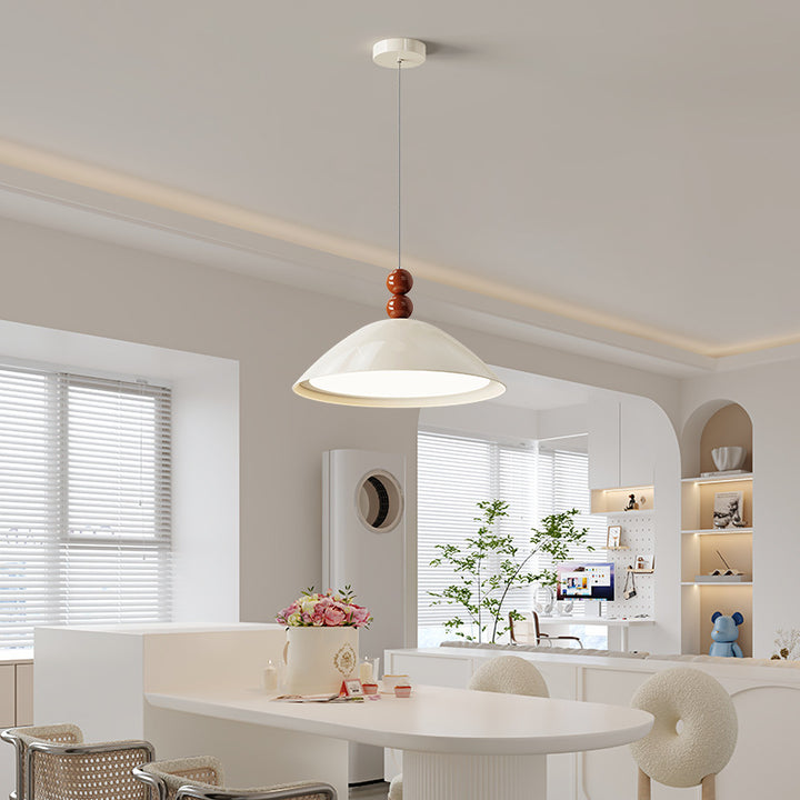 Lustre à LED en acrylique et fer en forme de cône géométrique scandinave contemporain pour salon 