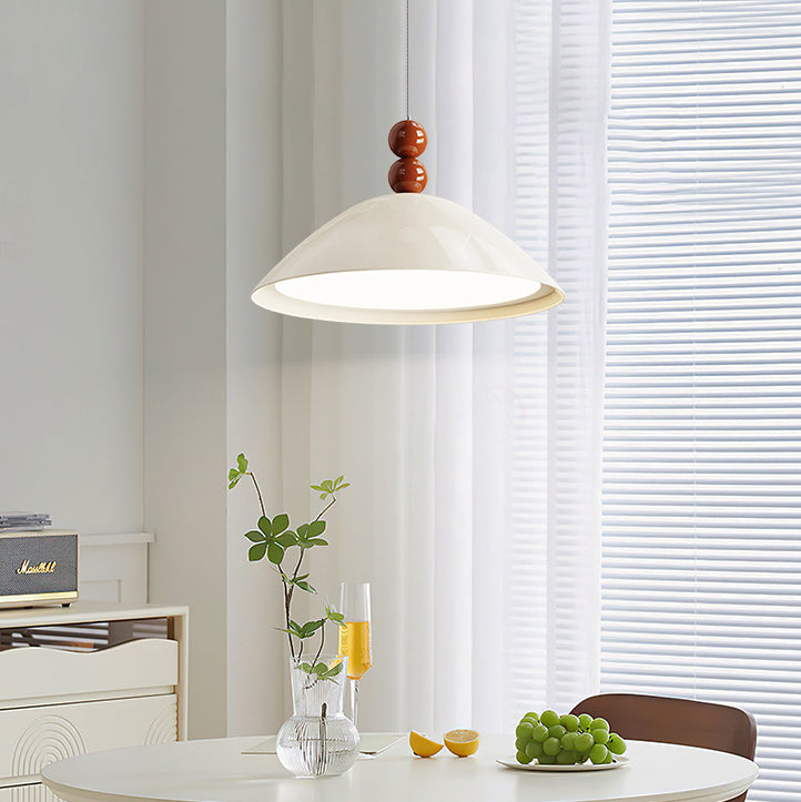 Lustre à LED en acrylique et fer en forme de cône géométrique scandinave contemporain pour salon 