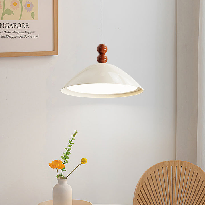 Lustre à LED en acrylique et fer en forme de cône géométrique scandinave contemporain pour salon 