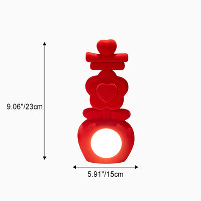 Lampe de table LED en acrylique avec décoration florale en résine USB chinoise traditionnelle pour chambre à coucher 