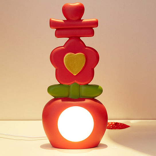 Lampe de table LED en acrylique avec décoration florale en résine USB chinoise traditionnelle pour chambre à coucher 