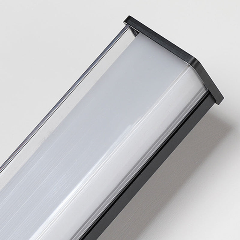Lámpara Apliques de Pared Exterior Impermeable LED de Acrílico y Aluminio Rectangular Industrial Contemporáneo para Jardín 