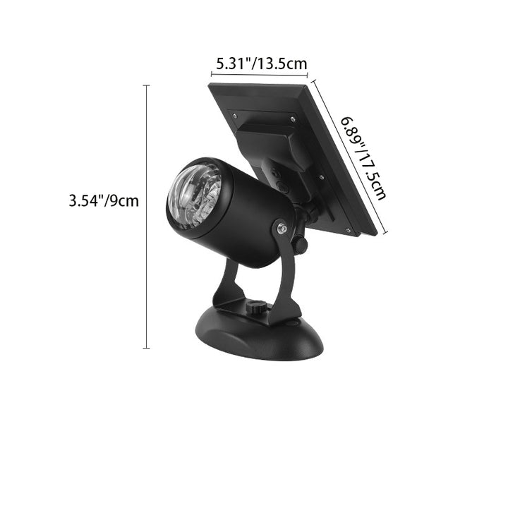 Zeitgenössische industrielle dynamische drehbare Aurora Aluminium LED Solar Wandleuchte Spotlight für den Garten 