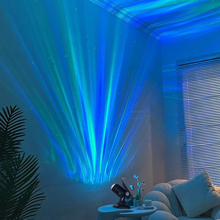 Zeitgenössische industrielle dynamische drehbare Aurora Aluminium LED Solar Wandleuchte Spotlight für den Garten 