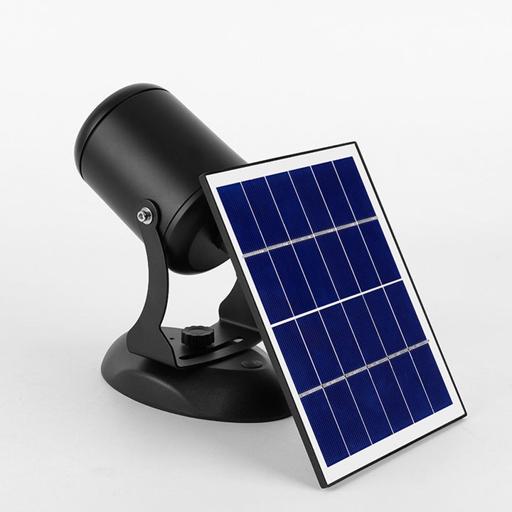 Zeitgenössische industrielle dynamische drehbare Aurora Aluminium LED Solar Wandleuchte Spotlight für den Garten 