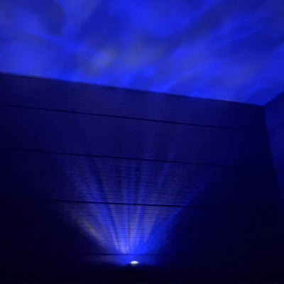 Applique murale solaire LED en aluminium avec rotation dynamique industrielle contemporaine Aurora pour jardin 