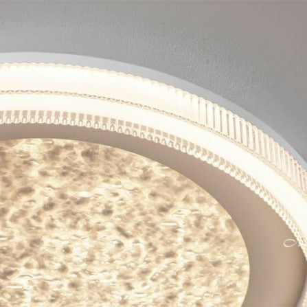 Modern Minimalist Round Iron Acrylic Starry Sky LED Flush Mount Ceiling Light For Bedroom