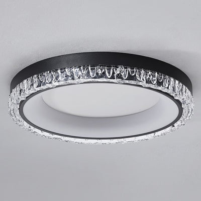 Contemporary Simplicity Hardware Acrylic Geometric Circle LED Flush Mount Ceiling Light For Bedroom