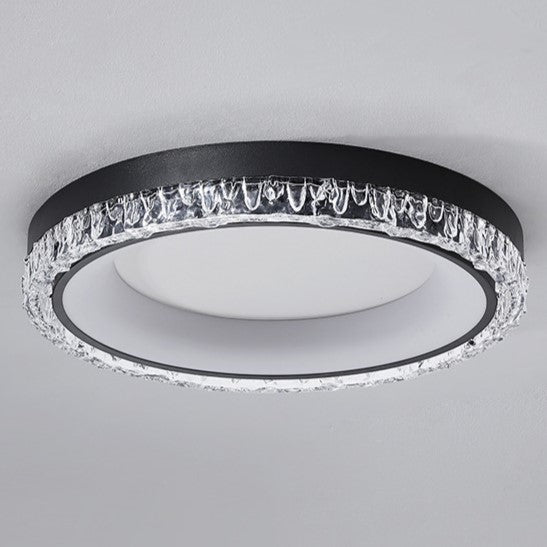 Contemporary Simplicity Hardware Acrylic Geometric Circle LED Flush Mount Ceiling Light For Bedroom
