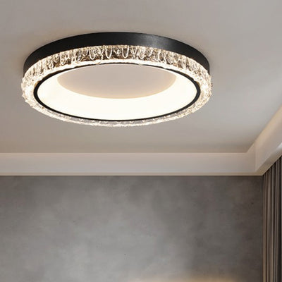 Contemporary Simplicity Hardware Acrylic Geometric Circle LED Flush Mount Ceiling Light For Bedroom
