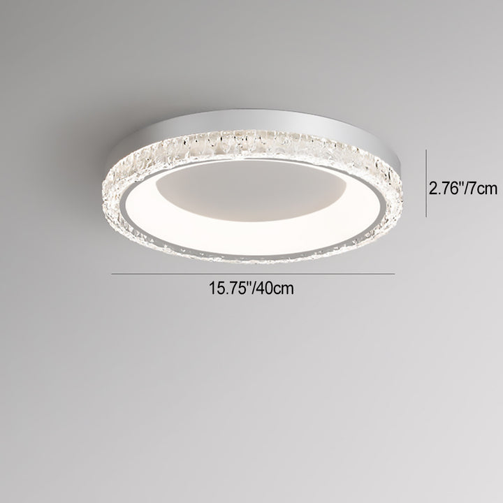 Contemporary Simplicity Hardware Acrylic Geometric Circle LED Flush Mount Ceiling Light For Bedroom