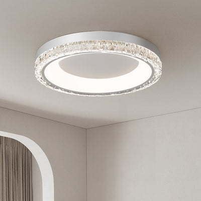 Contemporary Simplicity Hardware Acrylic Geometric Circle LED Flush Mount Ceiling Light For Bedroom