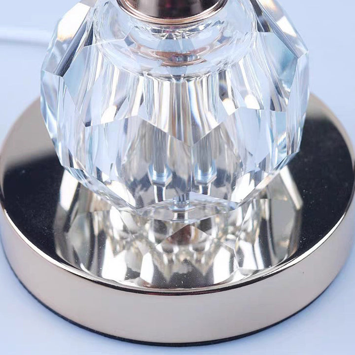 Zeitgenössische Luxus-Glaskuppel mit Metallbasis LED-Tischlampe für das Schlafzimmer 
