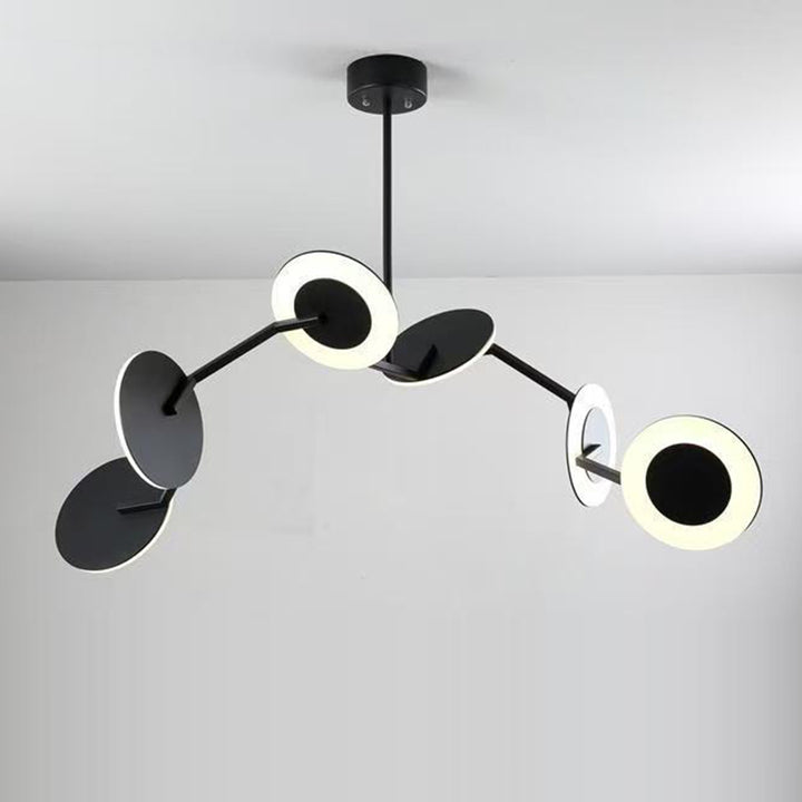 Suspension LED en aluminium acrylique scandinave contemporaine en forme de soucoupe volante pour chambre 