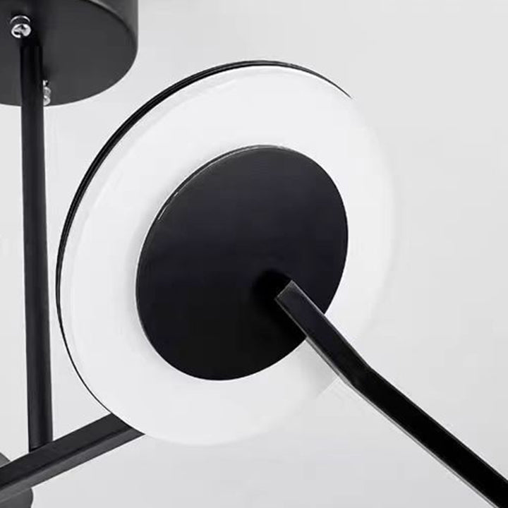 Suspension LED en aluminium acrylique scandinave contemporaine en forme de soucoupe volante pour chambre 