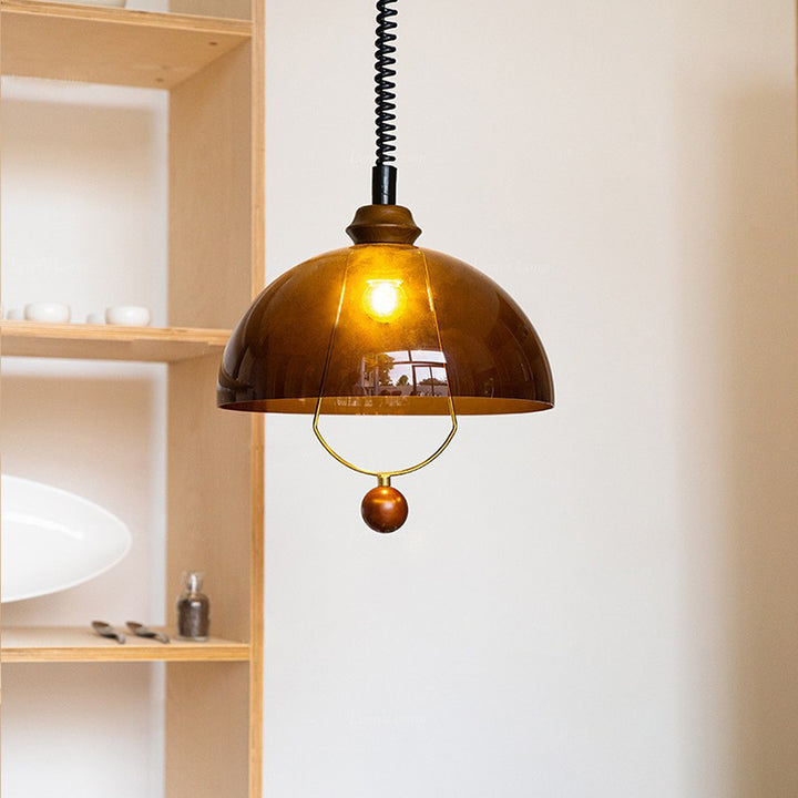 Lámpara colgante de 1 luz de hierro acrílico nórdico contemporáneo para sala de estar 
