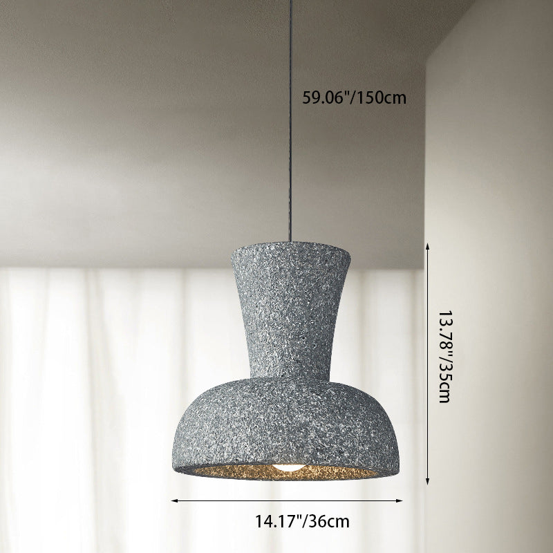 Abat-jour géométrique traditionnel japonais Wabi Sabi 1 lumière pour suspension dans le salon 