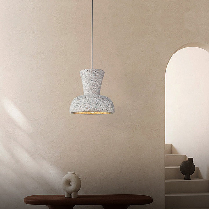 Abat-jour géométrique traditionnel japonais Wabi Sabi 1 lumière pour suspension dans le salon 