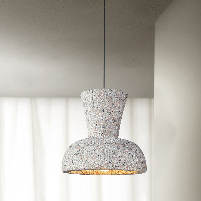 Abat-jour géométrique traditionnel japonais Wabi Sabi 1 lumière pour suspension dans le salon 