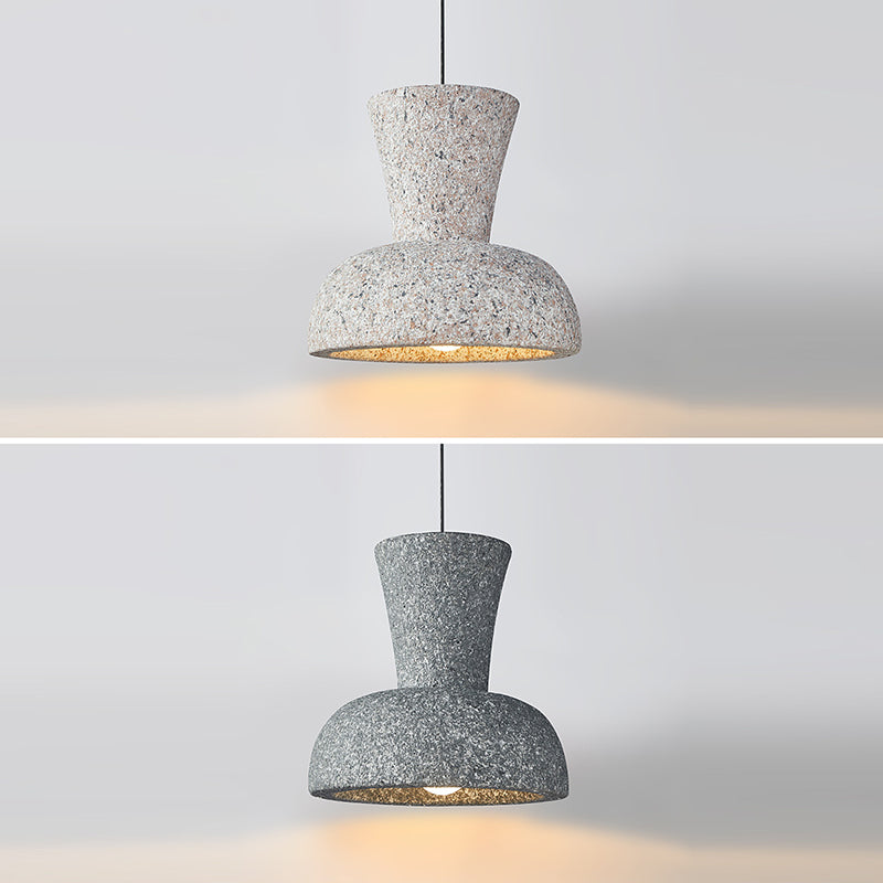Abat-jour géométrique traditionnel japonais Wabi Sabi 1 lumière pour suspension dans le salon 